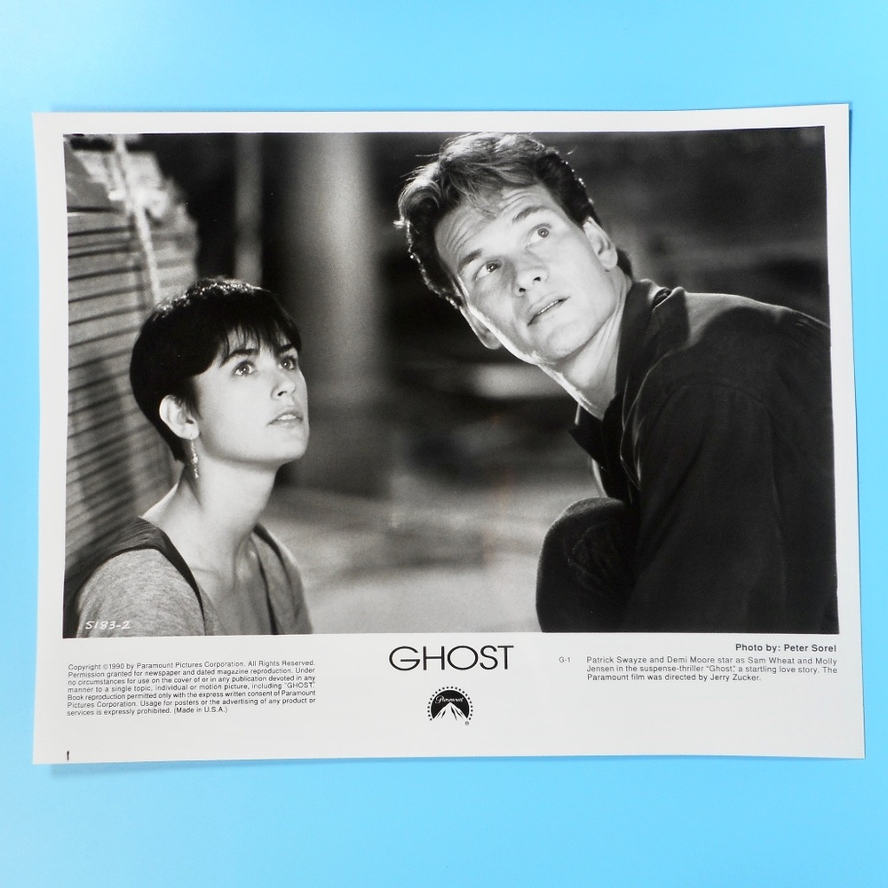 VTG 90s Patrick Swayze Demi Moore GHOST Movie Original Press Photo Sam Molly